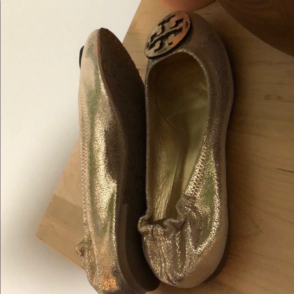 Tory Burch Gold Flats - Picture 5 of 6